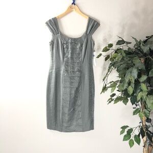 NWT London Times Metallic Platinum Dress